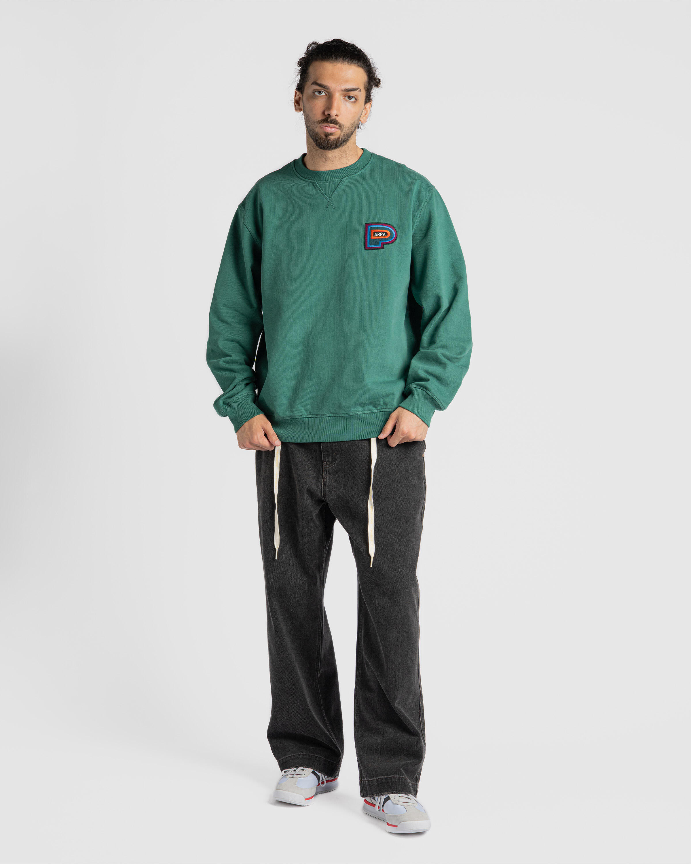 by Parra Repeat pea crew neck sweatshirt | 53425 | AFEW STORE